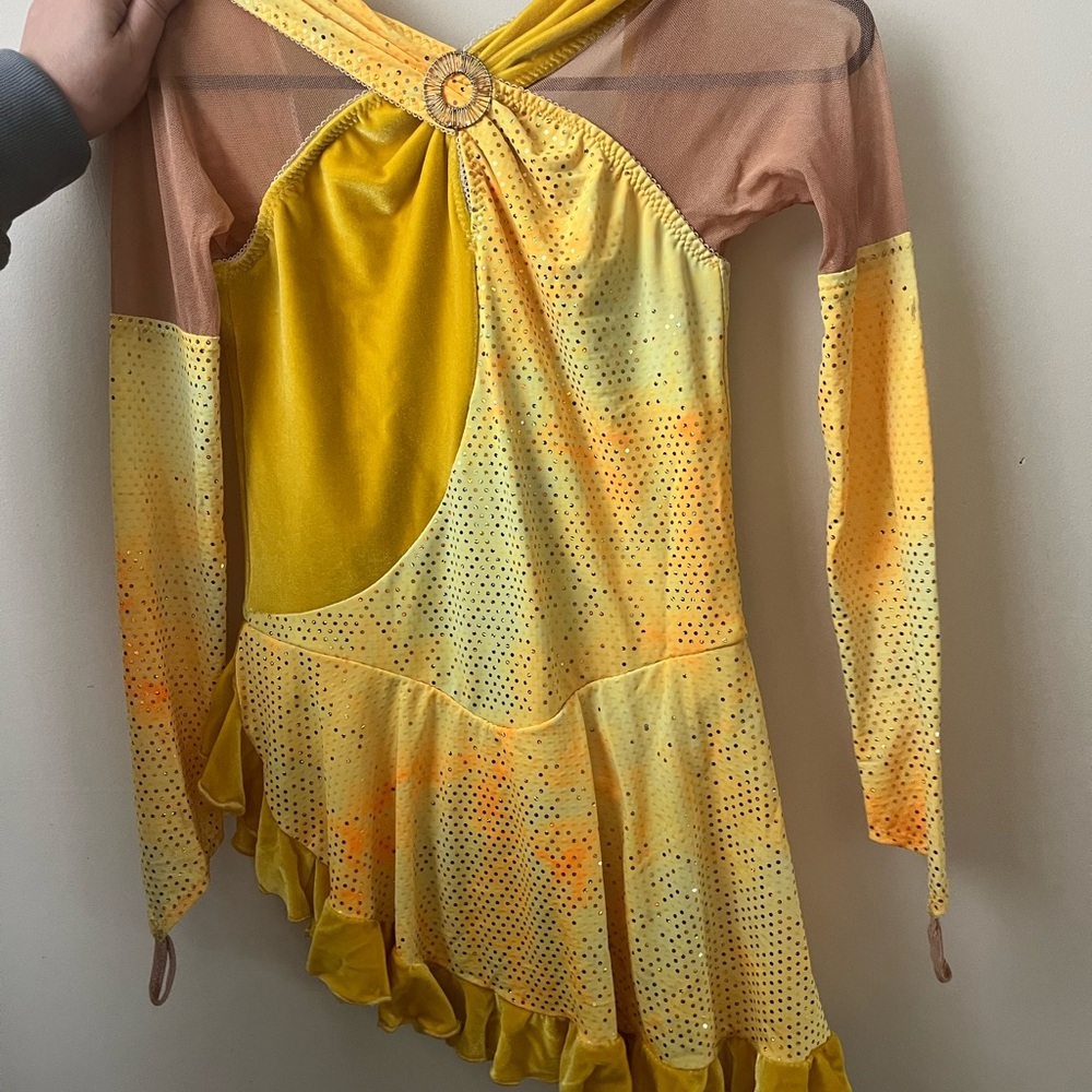 Yellow and Orange Dance/Figure Skating Costume